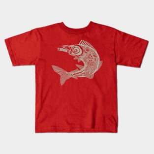 Smokin’ Salmon - Grey ink Kids T-Shirt